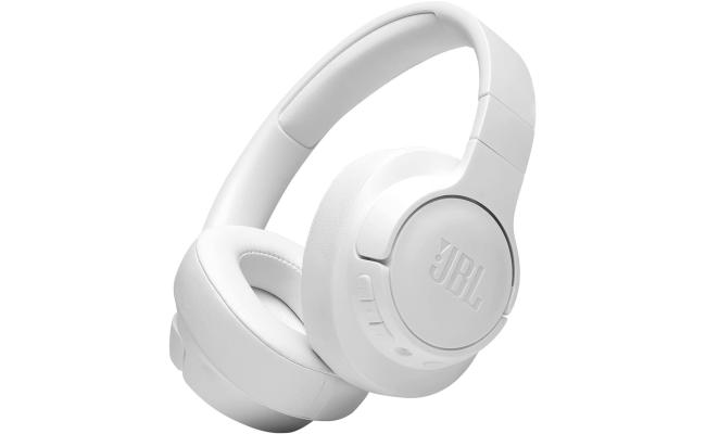 JBL Tune 710BT Wireless Over-Ear Bluetooth Headphones with Microphone, 50H Battery, Hands-Free Calls, Portable (White)